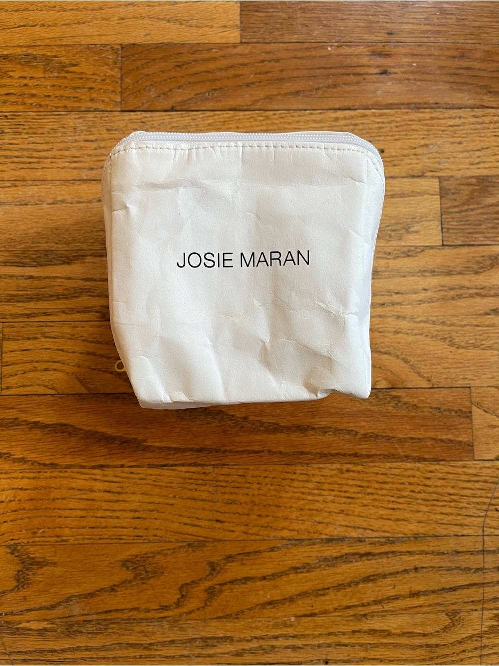 Josie Maran White Cosmetic Pouch